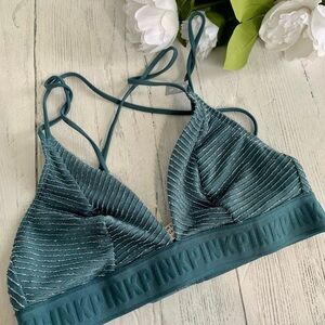PINK Victoria's Secret Teal Strappy Bralette